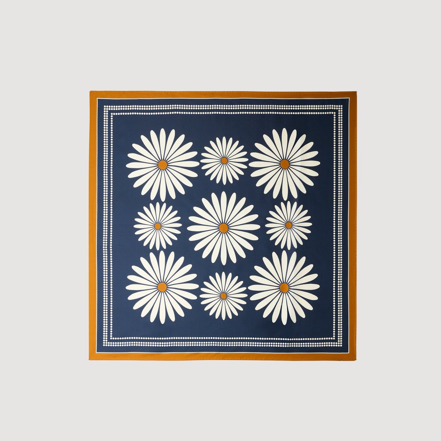 Pañuelo de seda estampado de flores