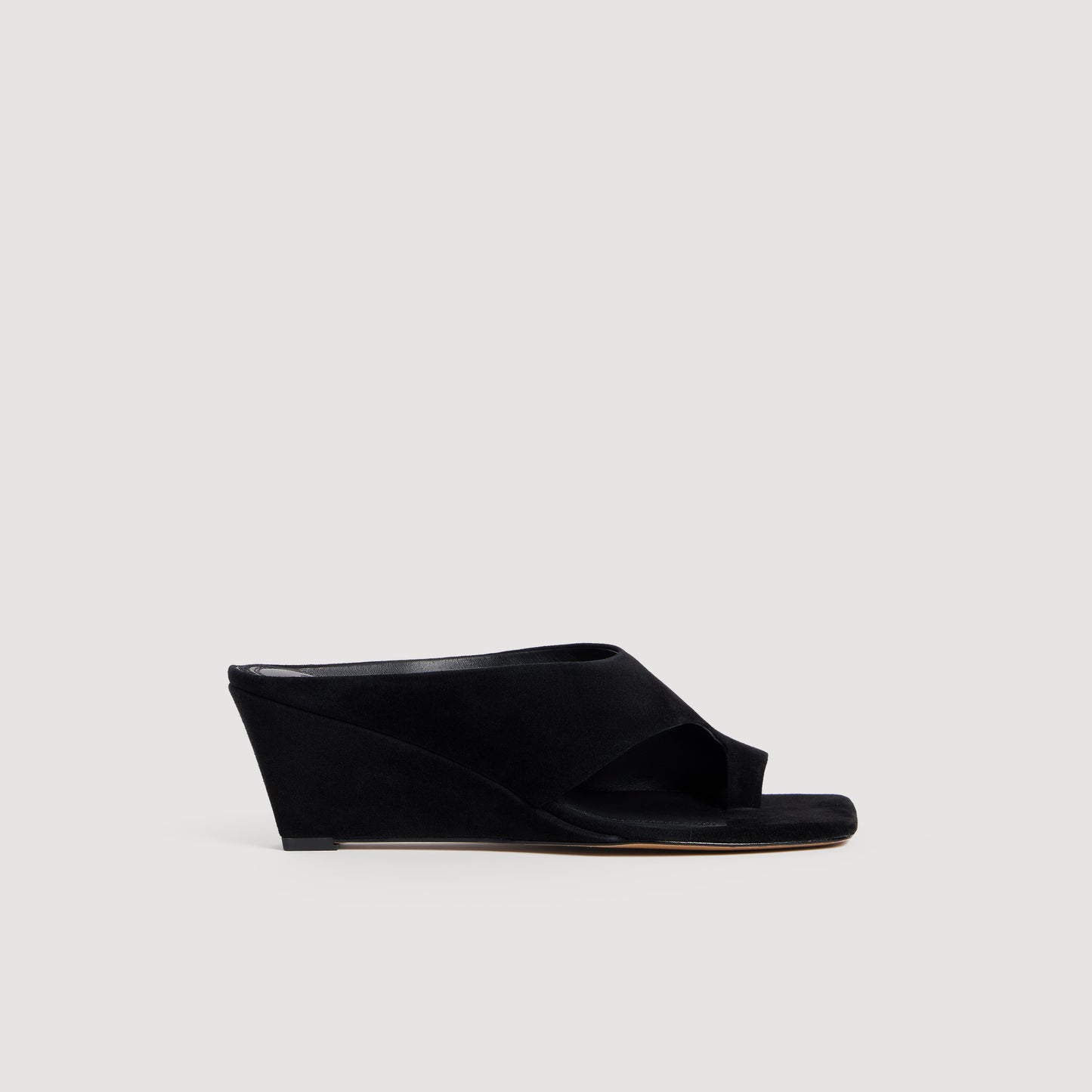 Sandalias de cuña de ante