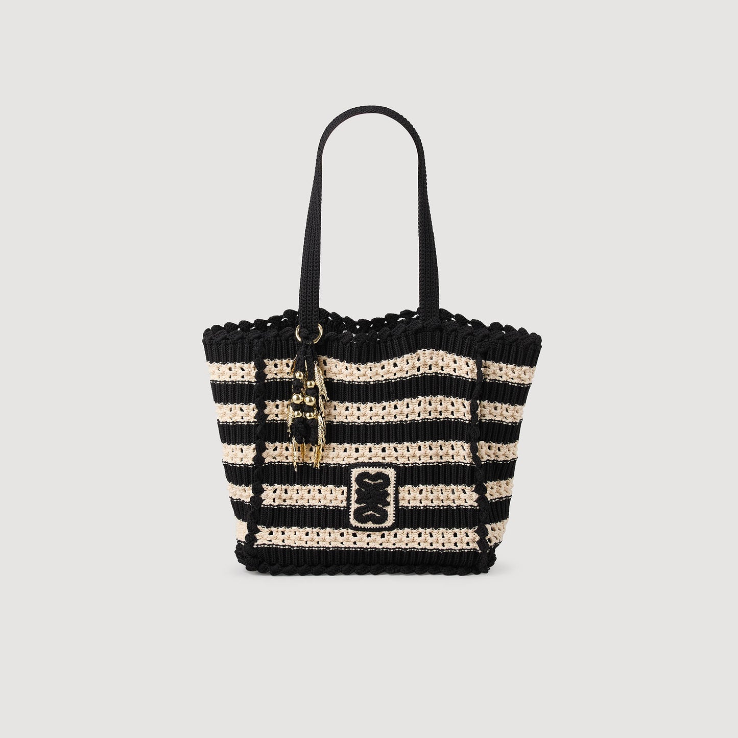 Bolso bicolor de ganchillo