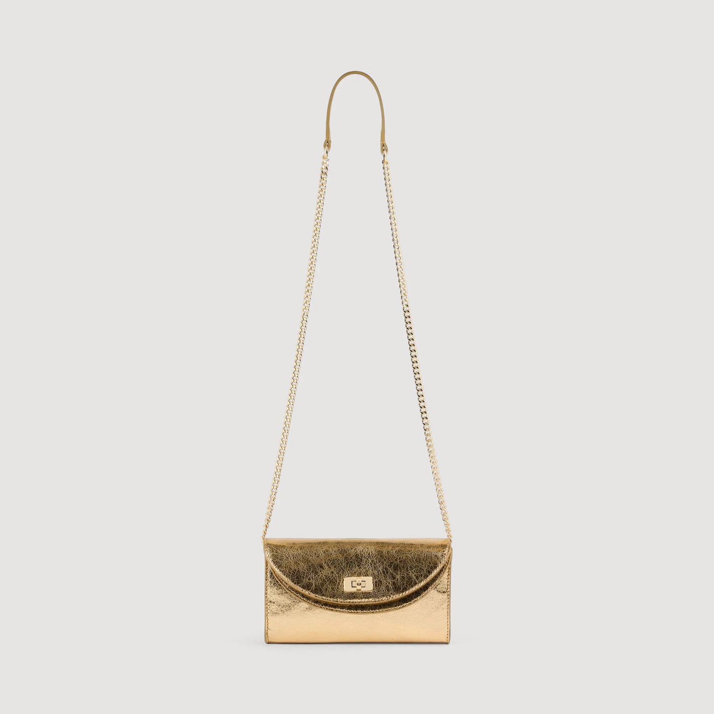 Pochette Mambo de cuero metalizado