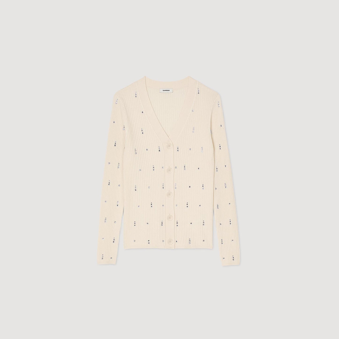 Chaqueta de punto con strass