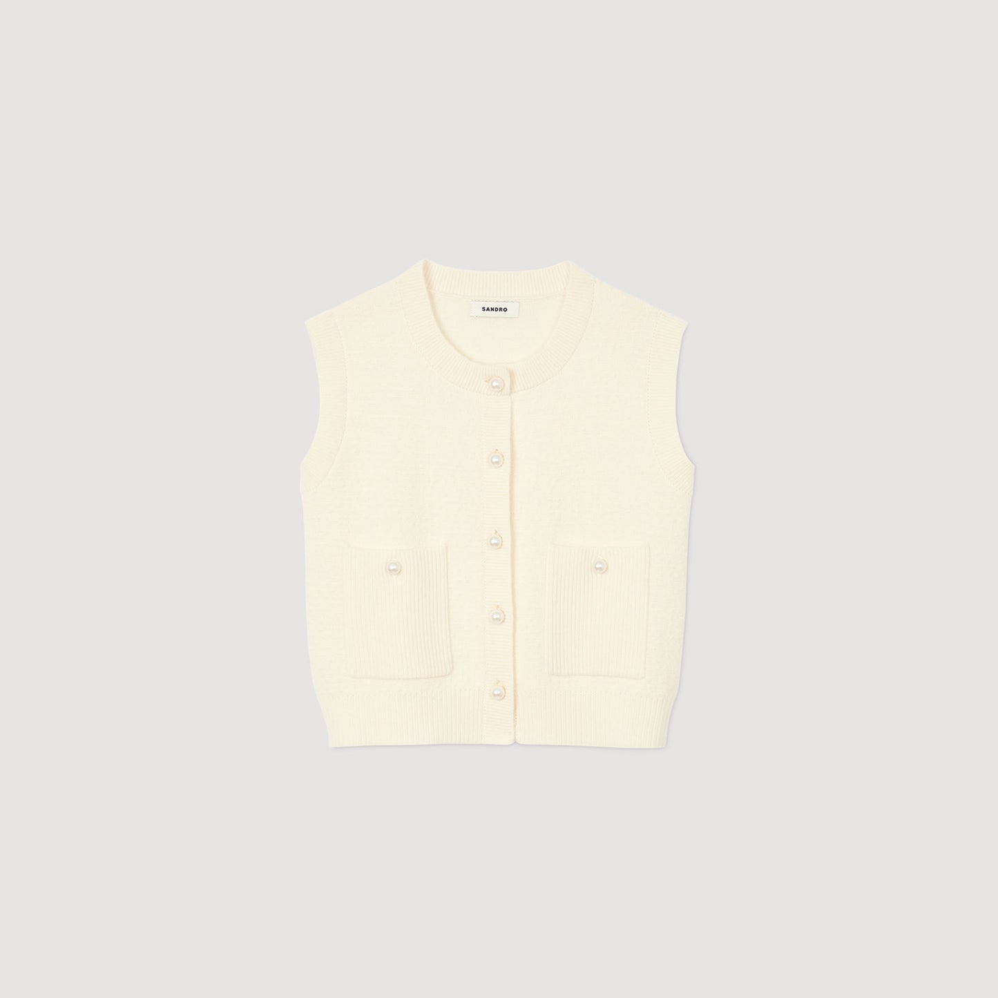 Chaleco de tweed con textura