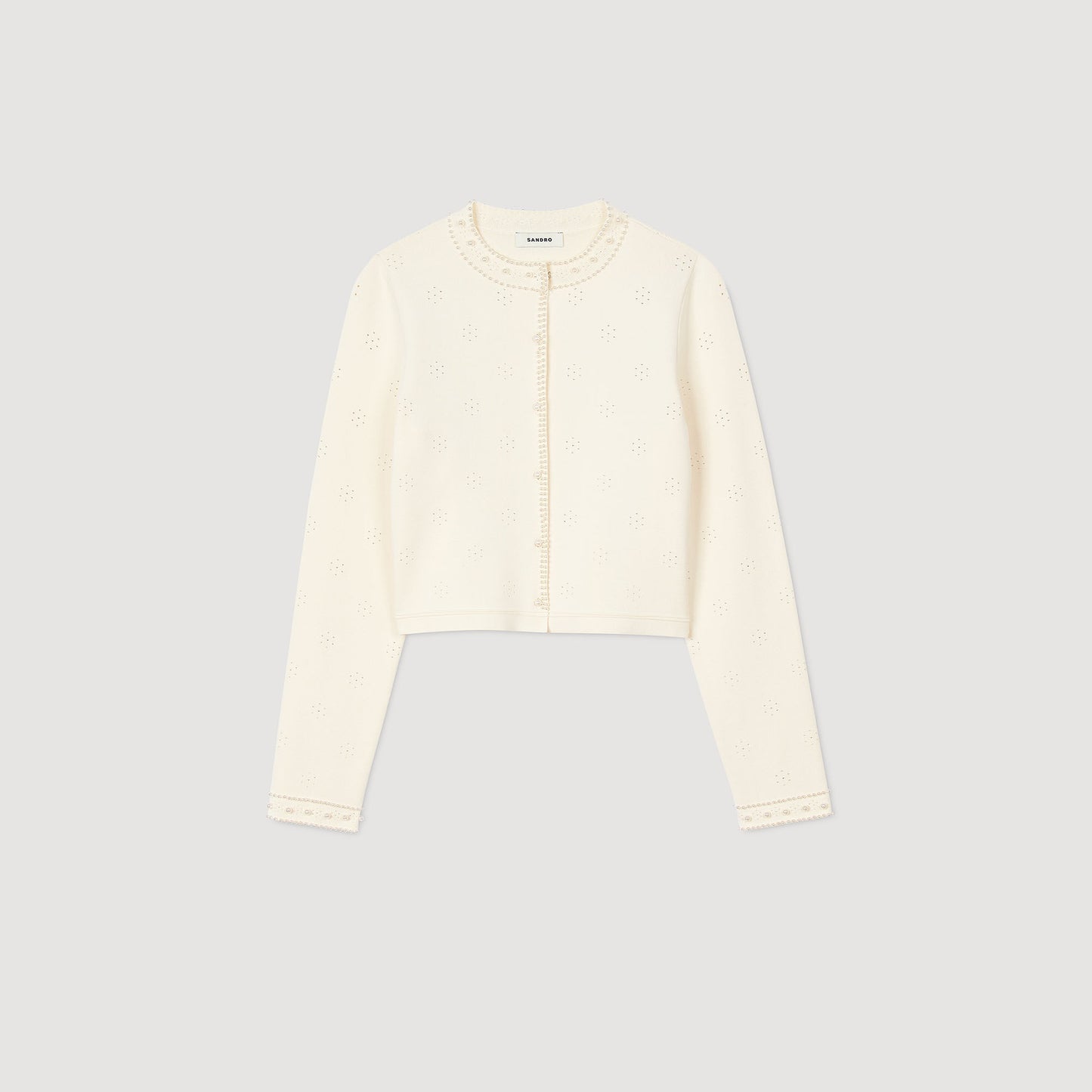 Cárdigan corto con pedrería