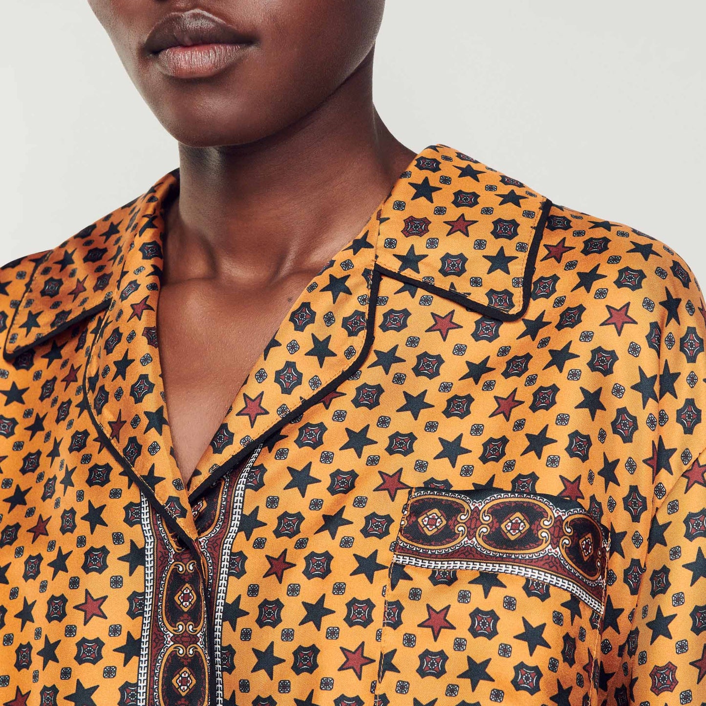 Camisa corta estampada