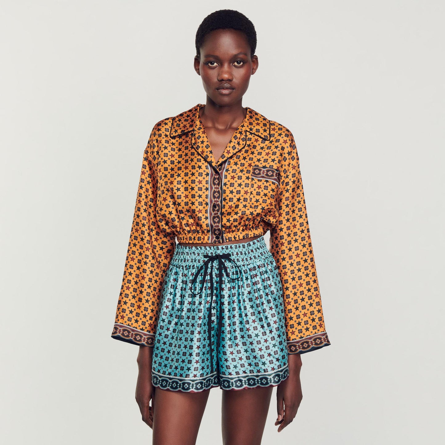 Camisa corta estampada