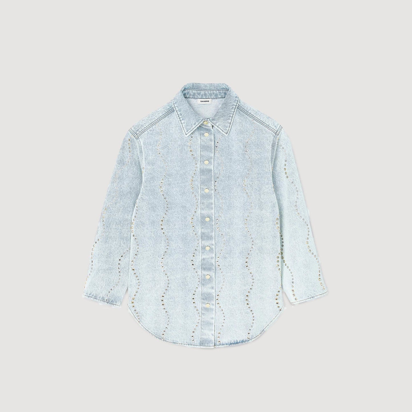 Camisa vaquera con strass