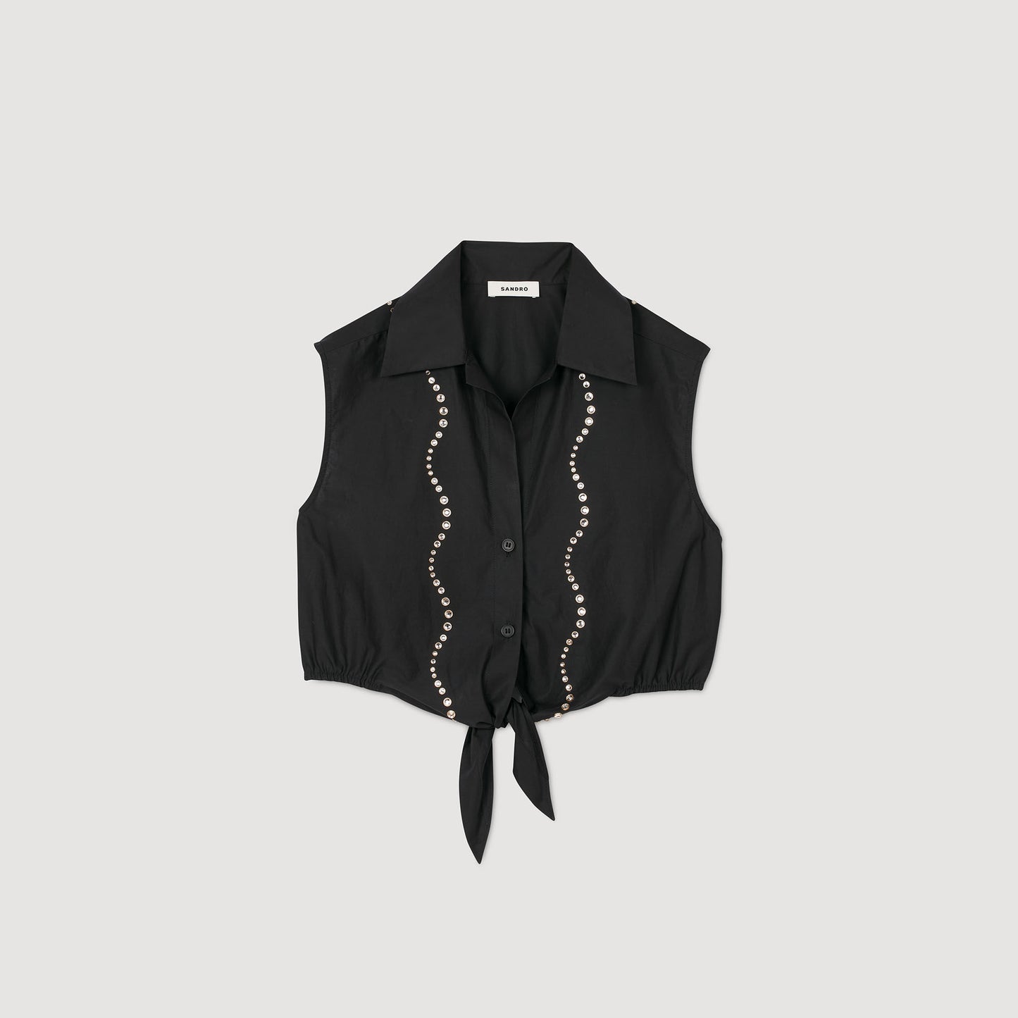 Camisa corta con strass