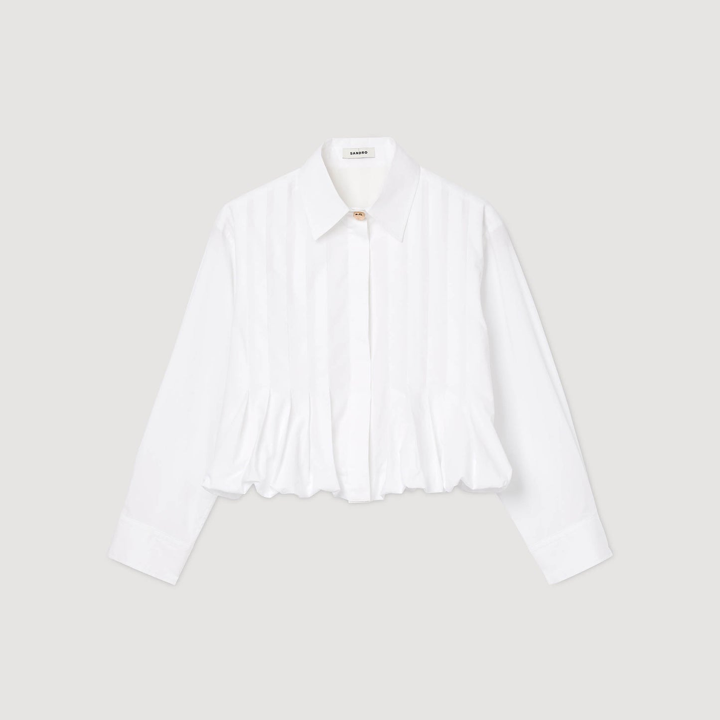 Camisa corta con pliegues