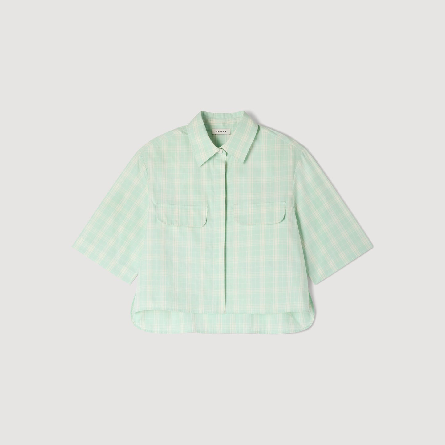 Camisa corta de cuadros