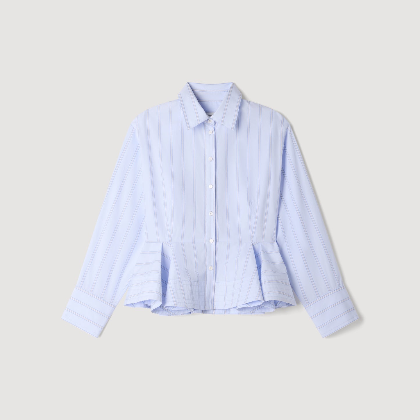 Camisa peplum a rayas