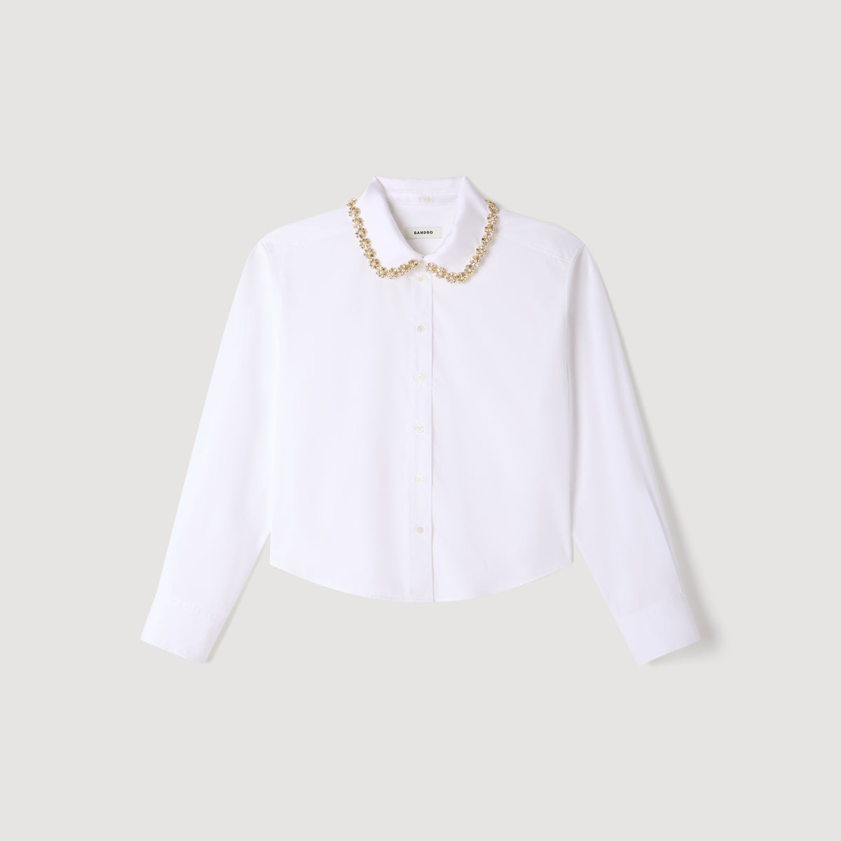 Camisa con cuello joya