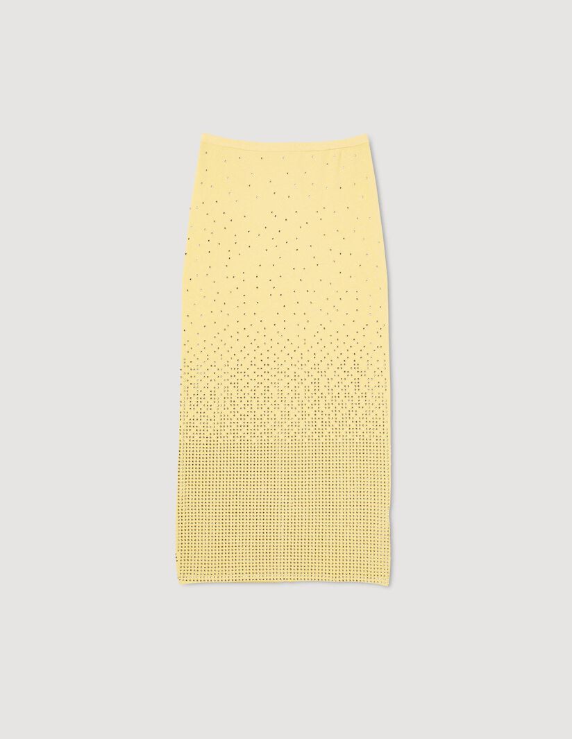 Falda midi sublimada con strass