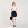 Falda corta bimaterial