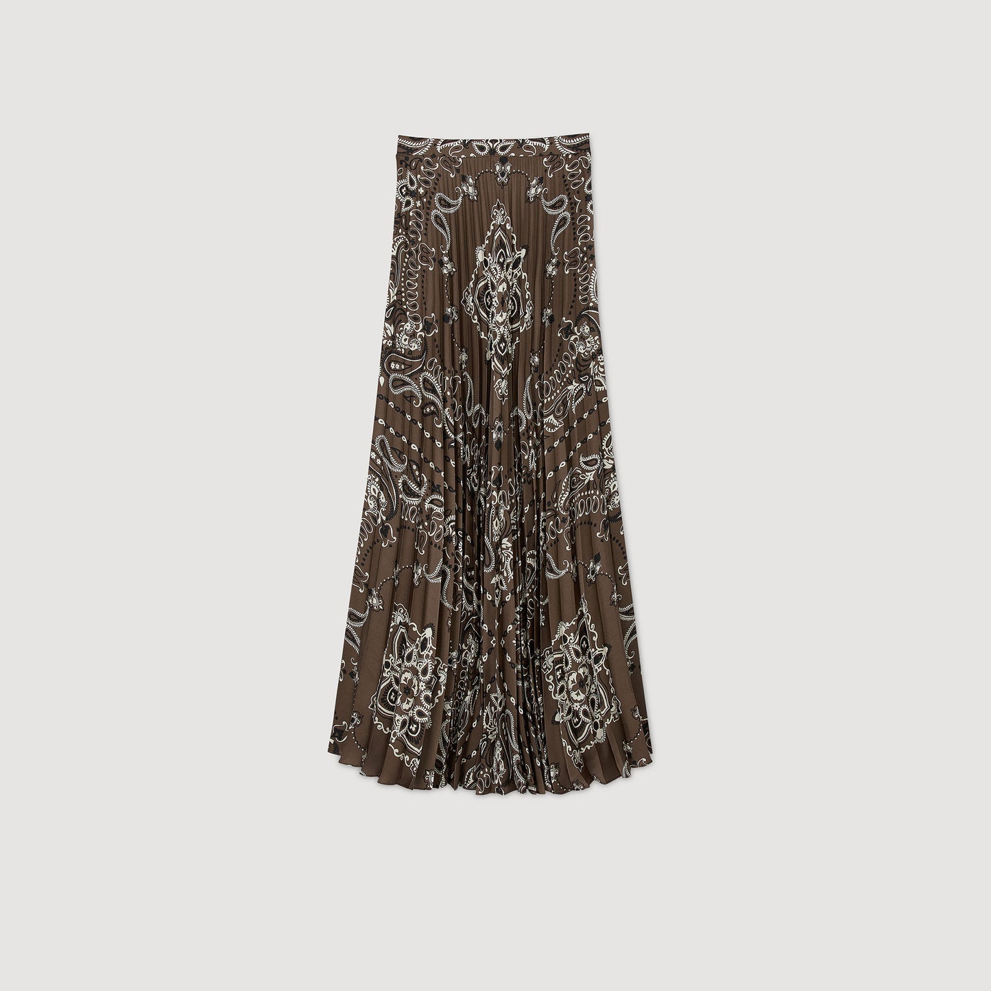Falda larga plisada motivo bandana