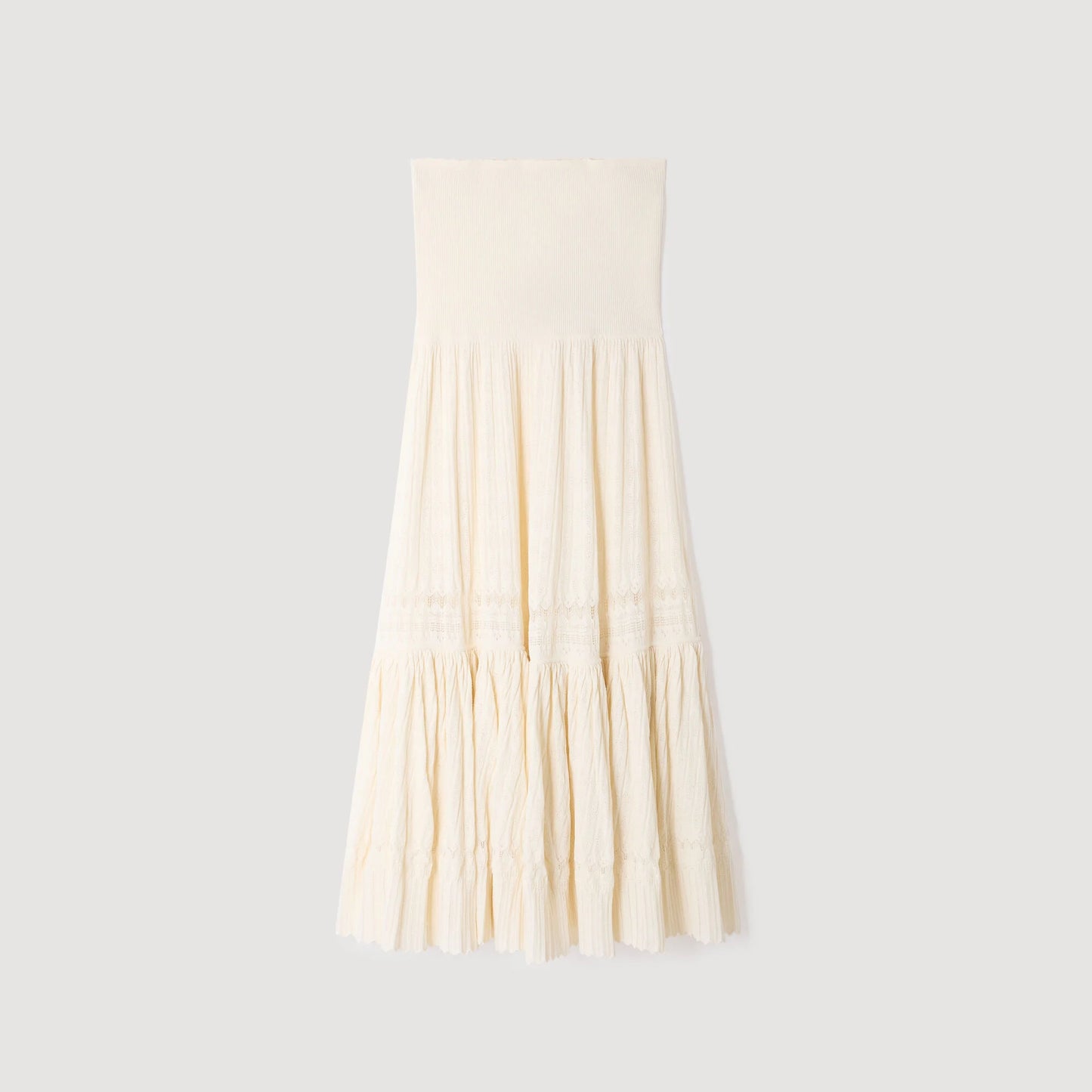 Falda larga de punto