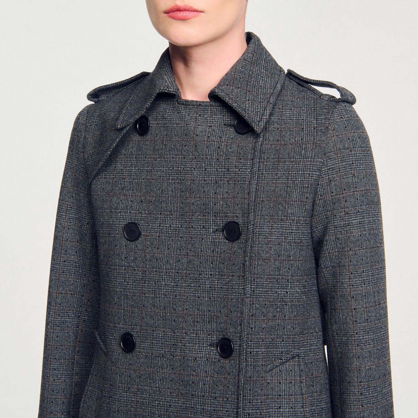 Gabardina con strass