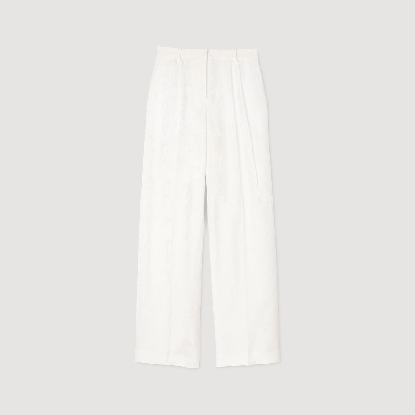 Pantalón de jacquard con flores