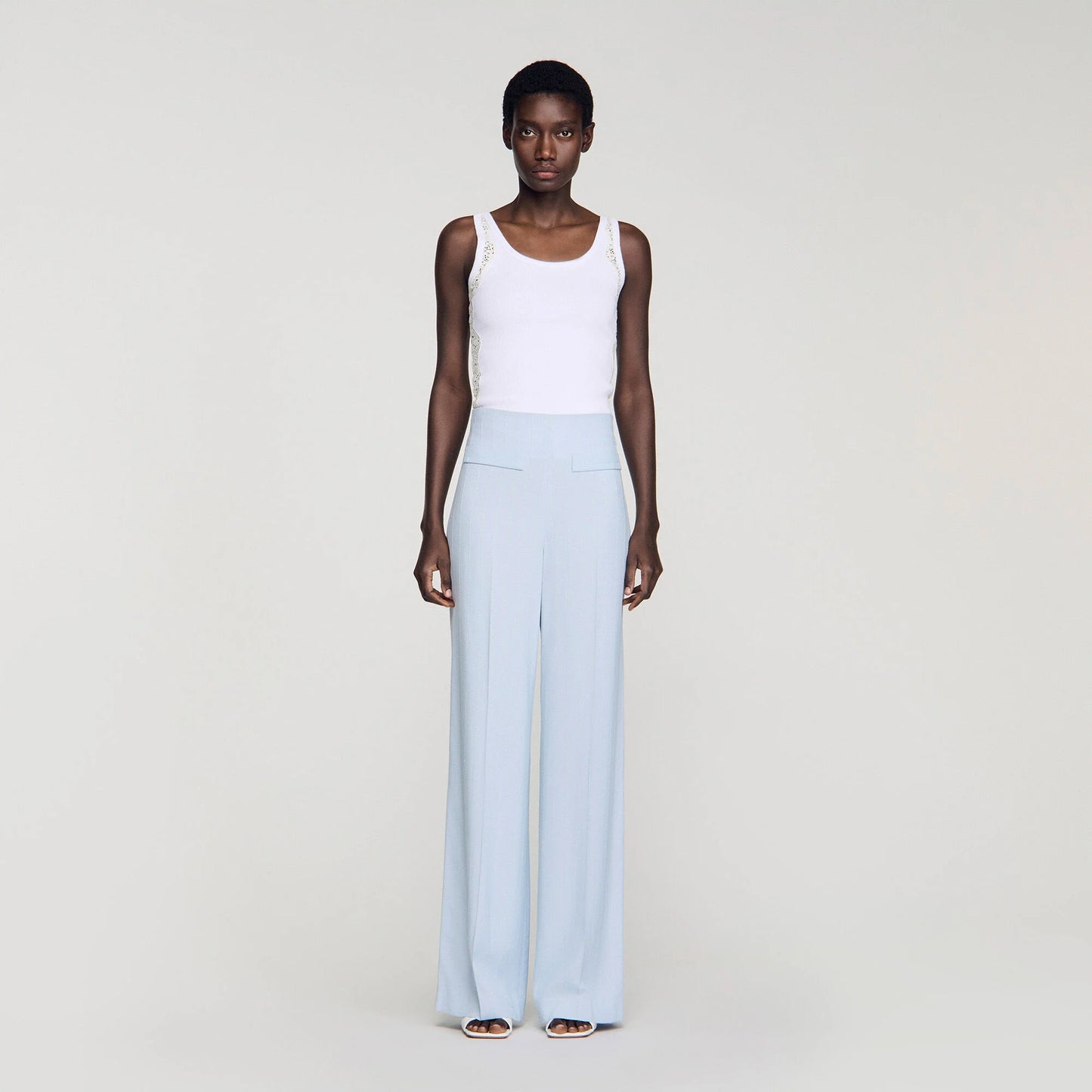 Pantalón de rayas con lentejuelas