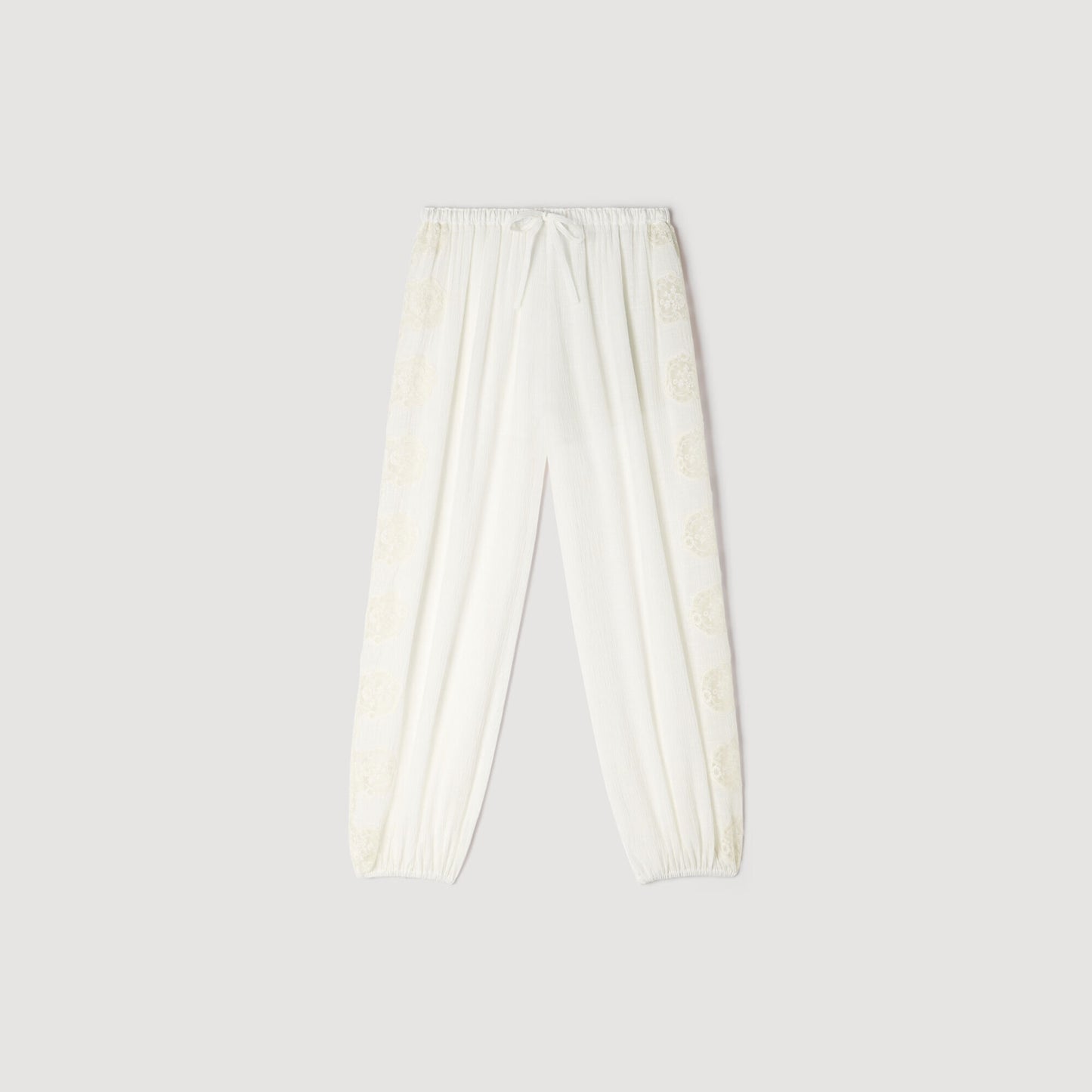 Pantalón ancho de crepé