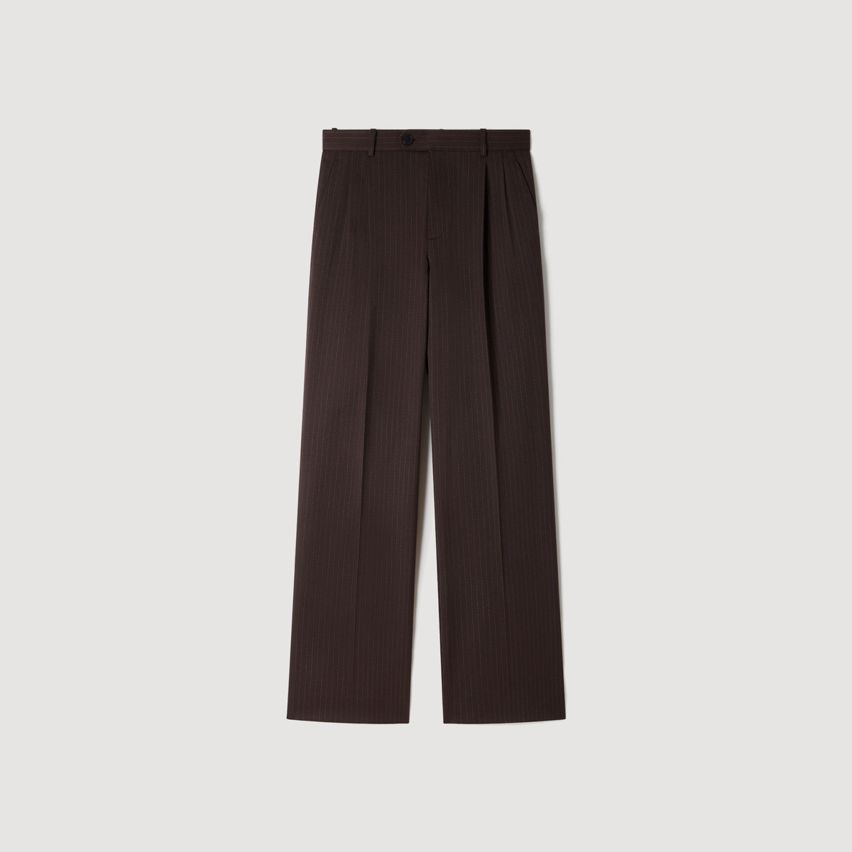 Pantalón recto a rayas