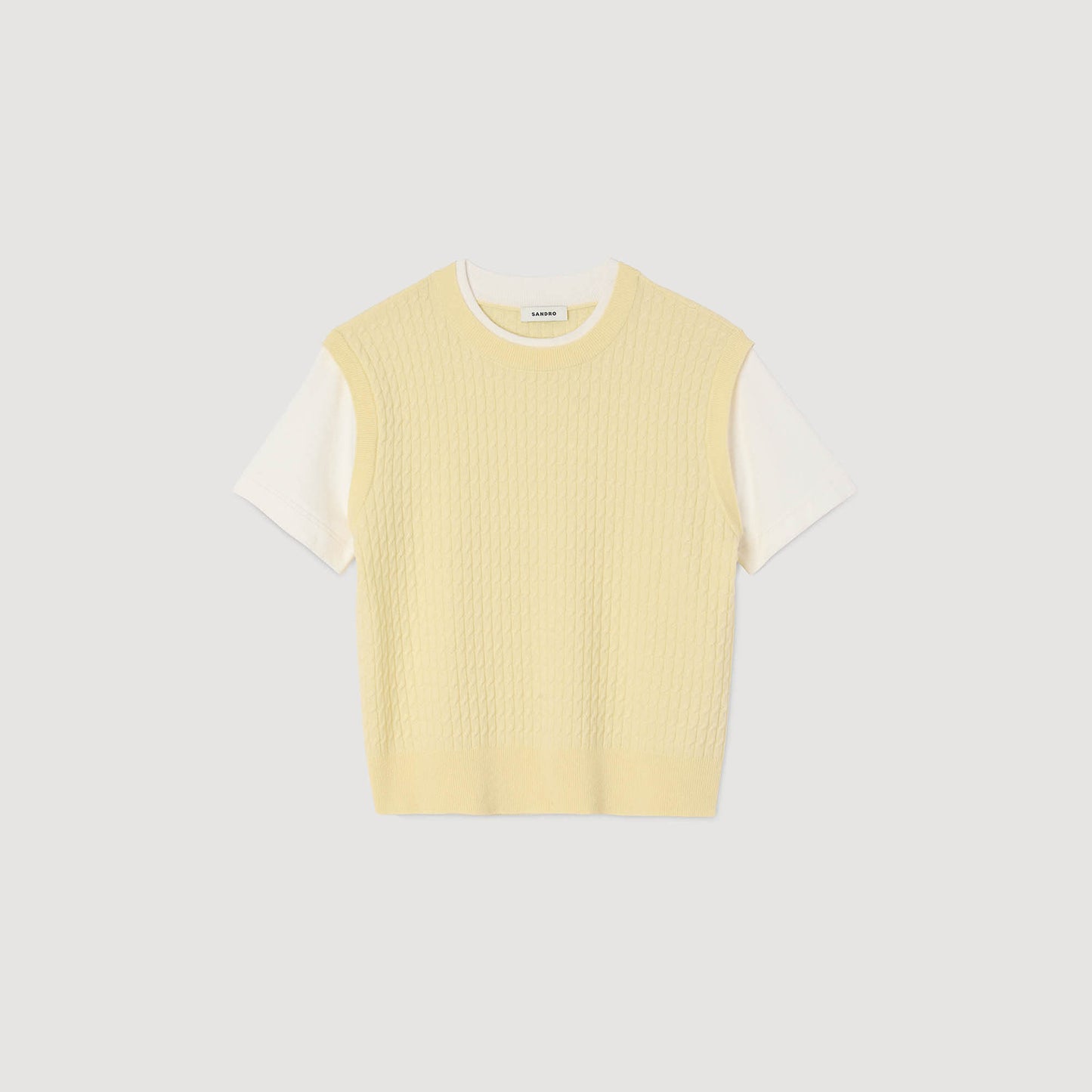 Jersey de punto de dos materiales