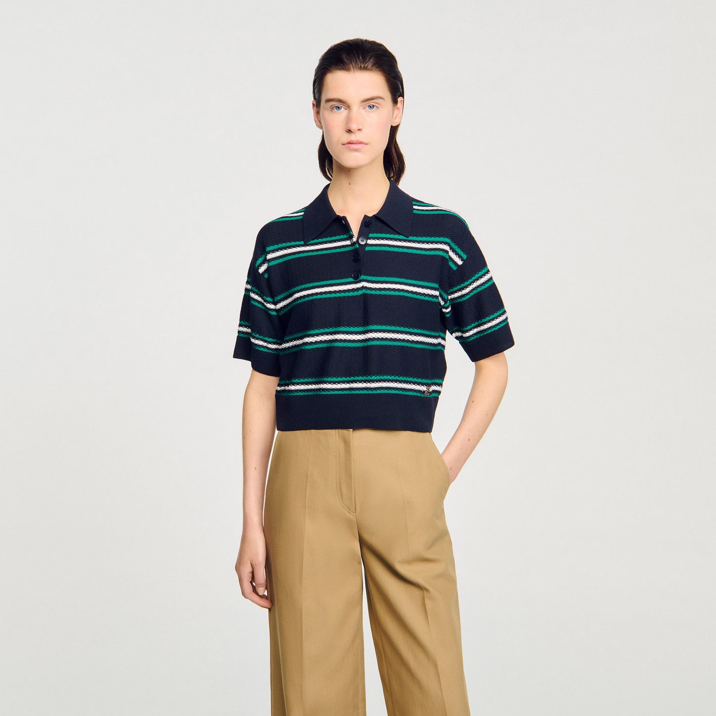 Jersey con cuello de polo