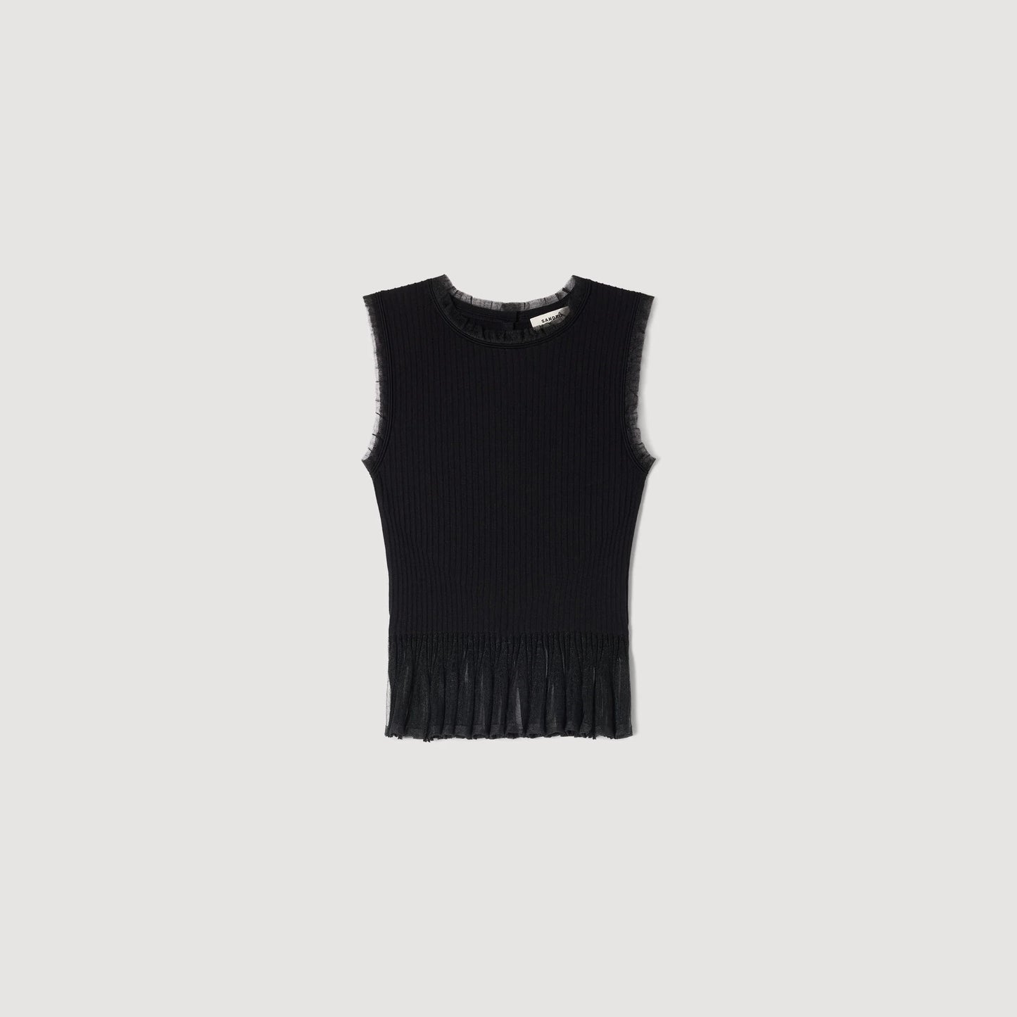 Jersey con volantes de punto otomán