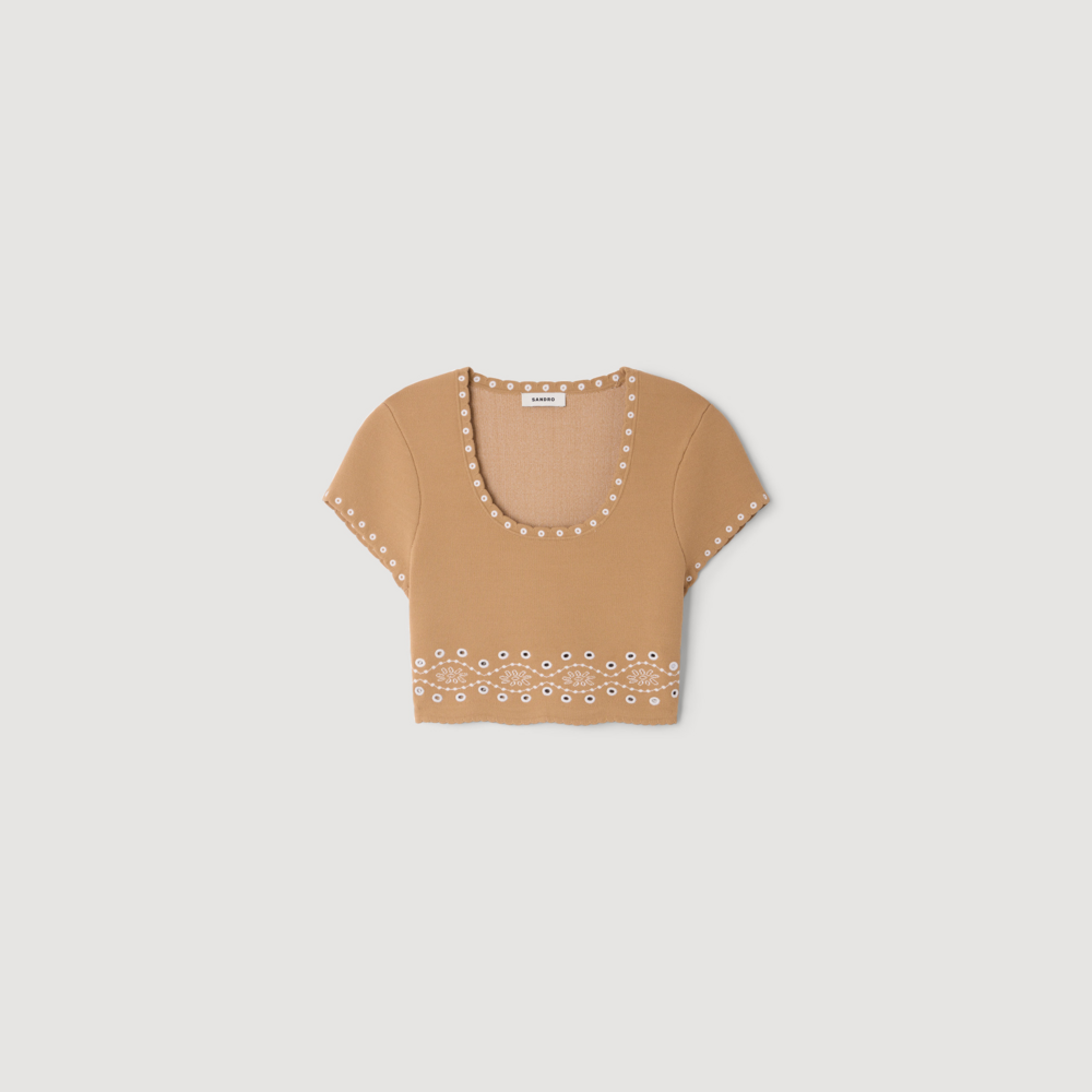 Jersey con bordado en contraste
