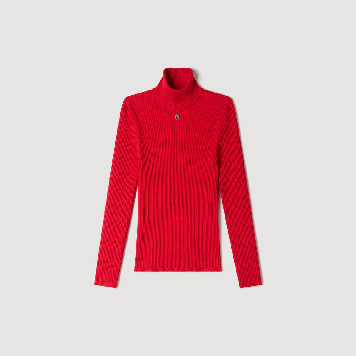 Jersey de cuello alto trenzado