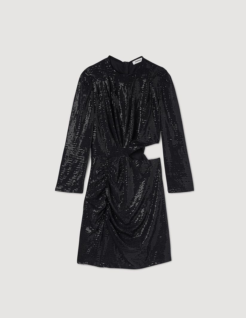 Vestido corto con lentejuelas