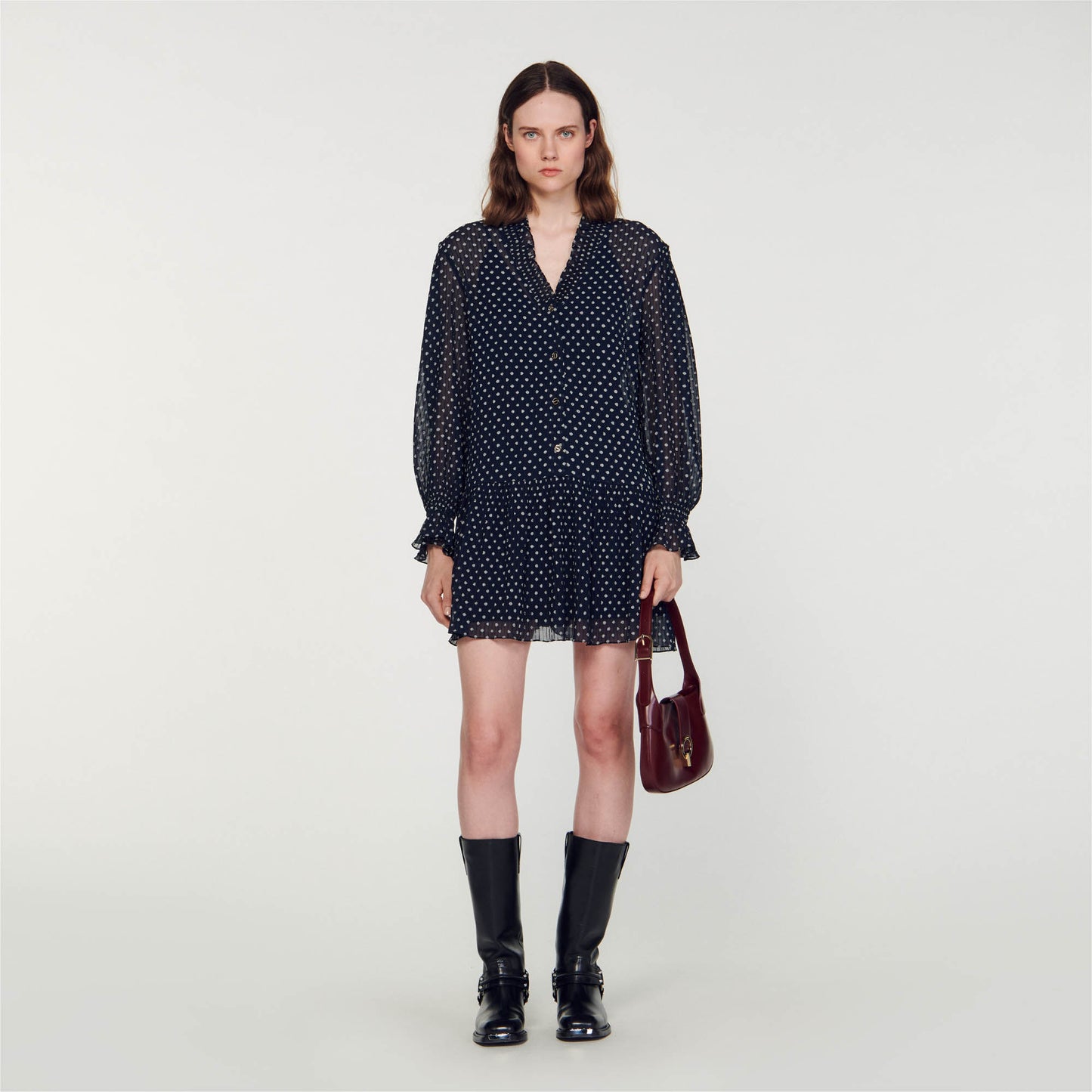 Vestido corto con lunares