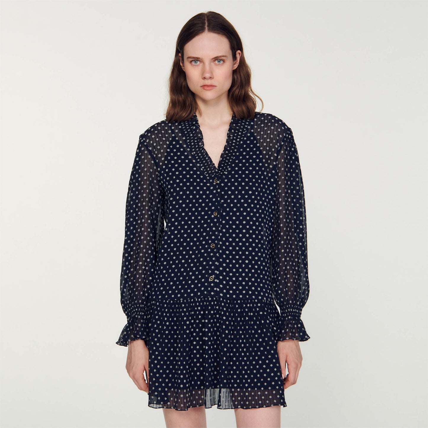 Vestido corto con lunares