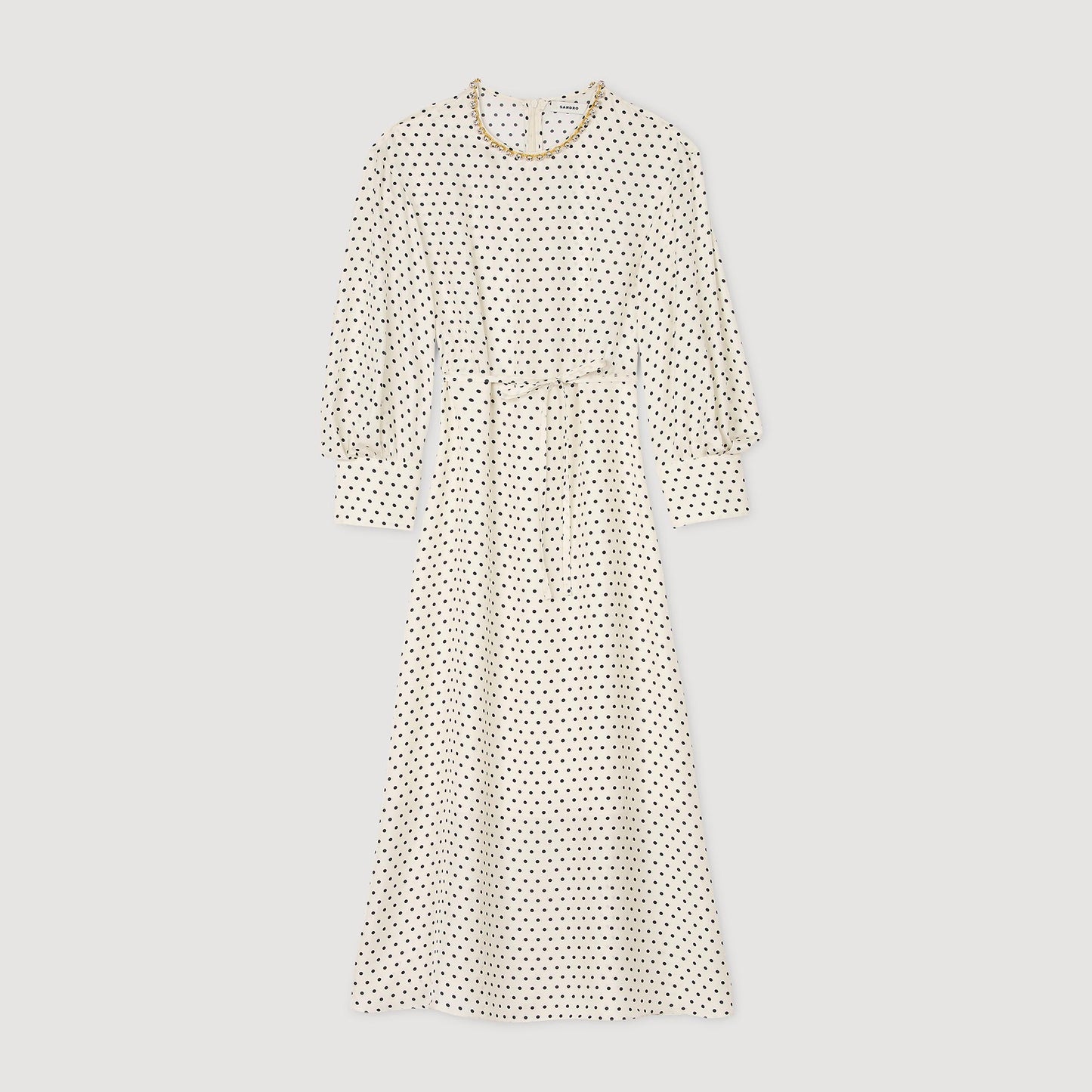 Vestido largo de lunares