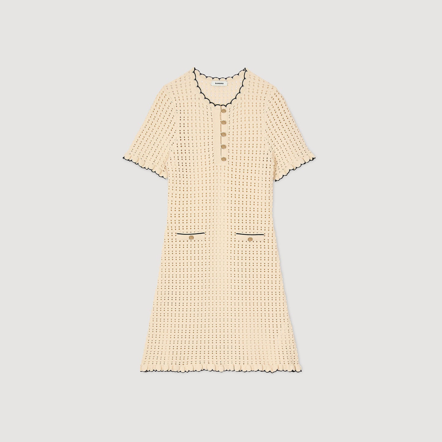Vestido corto de punto