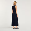 Vestido largo con detalles de ganchillo