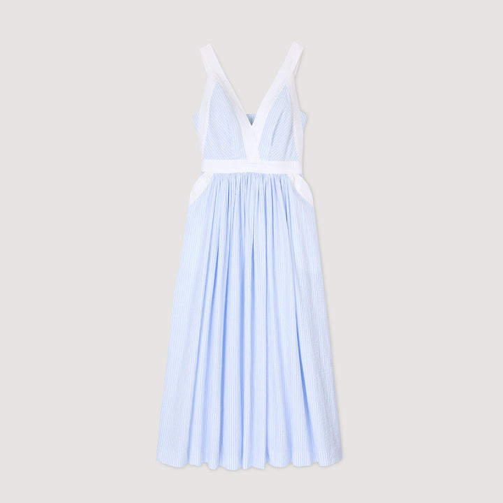 Vestido largo a rayas