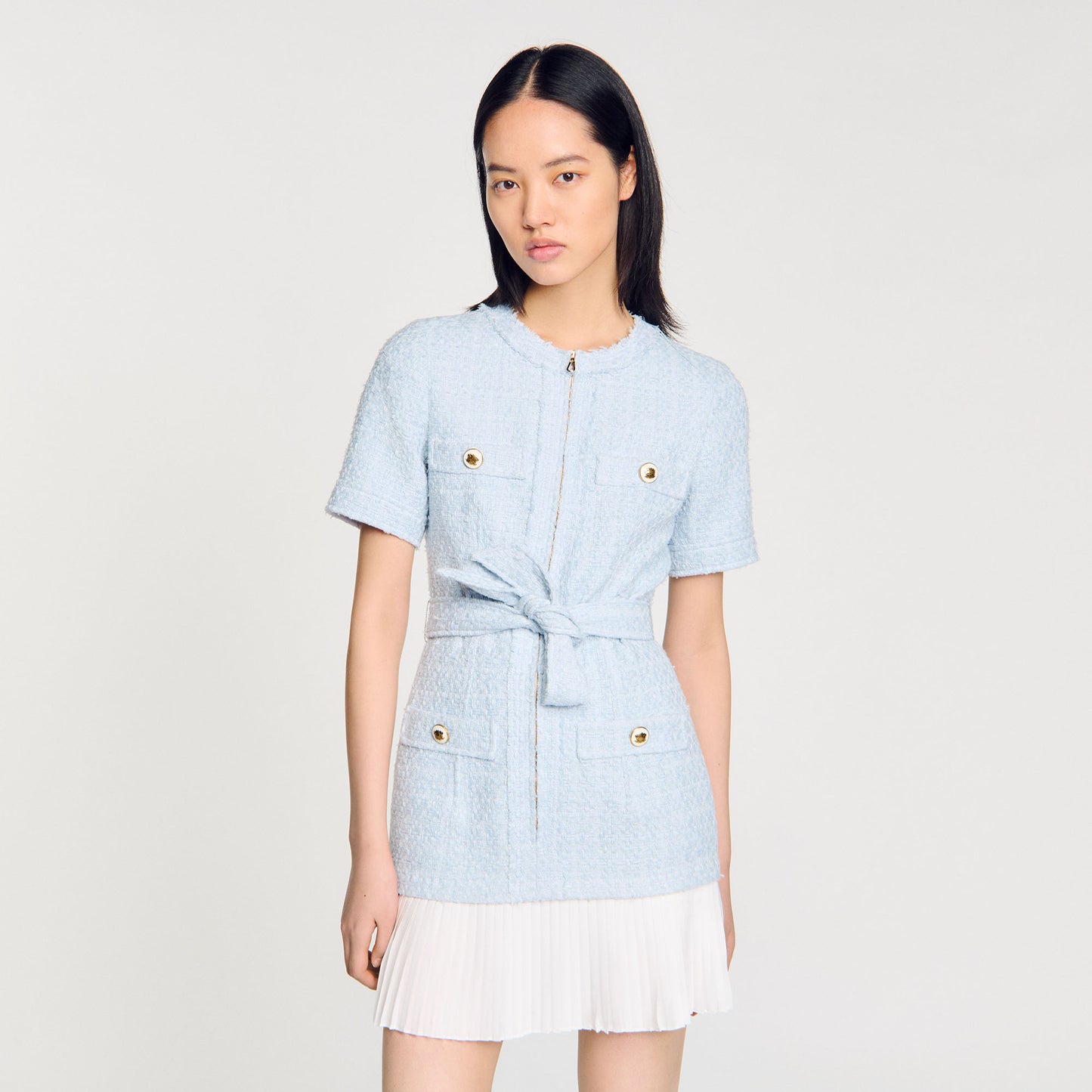 Vestido corto de tweed