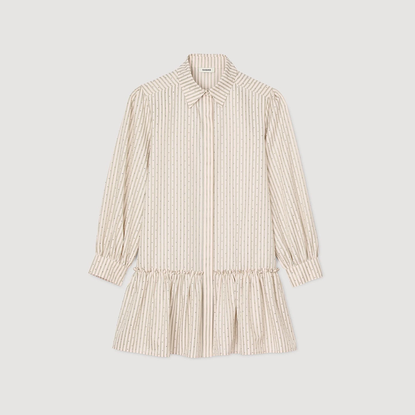 Vestido a rayas con strass