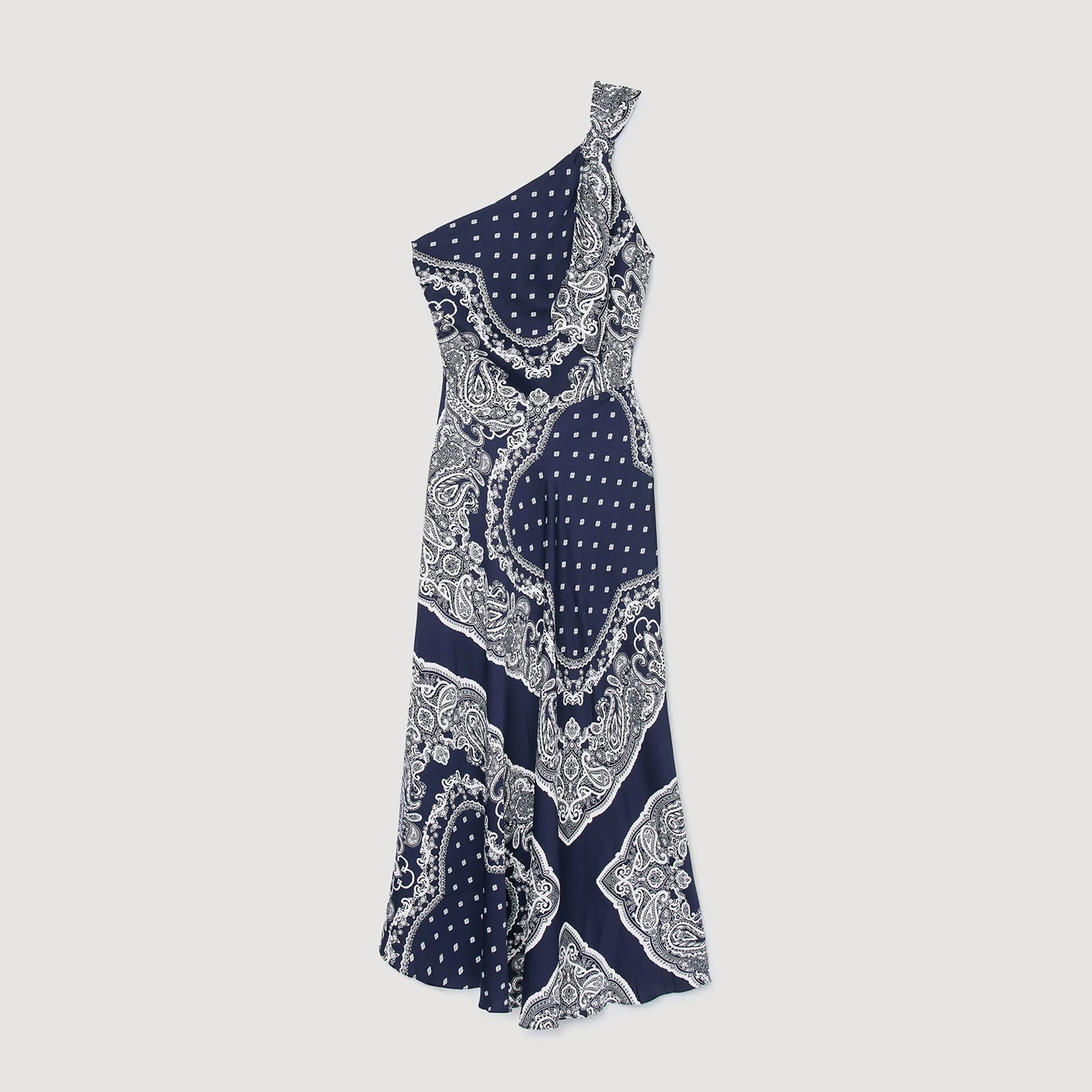 Vestido largo con estampado bandana