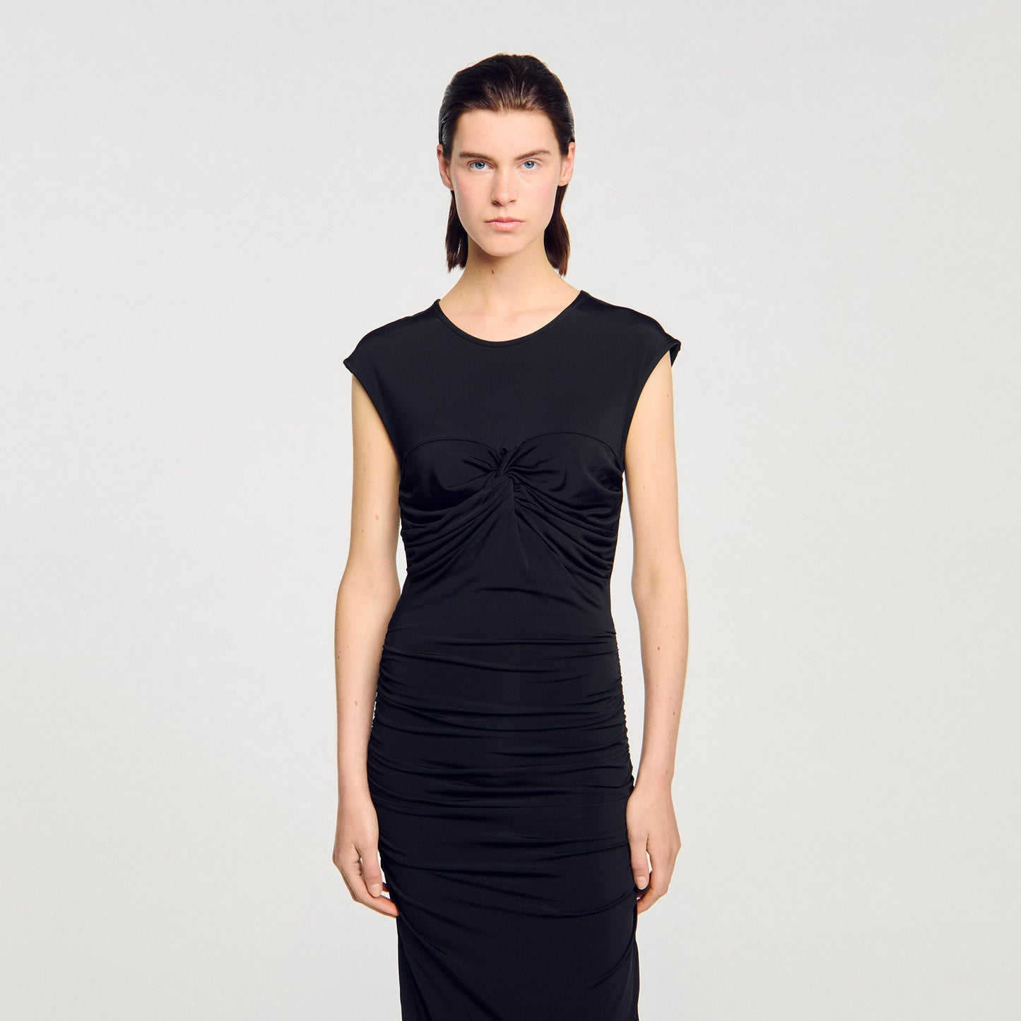 Vestido largo drapeado