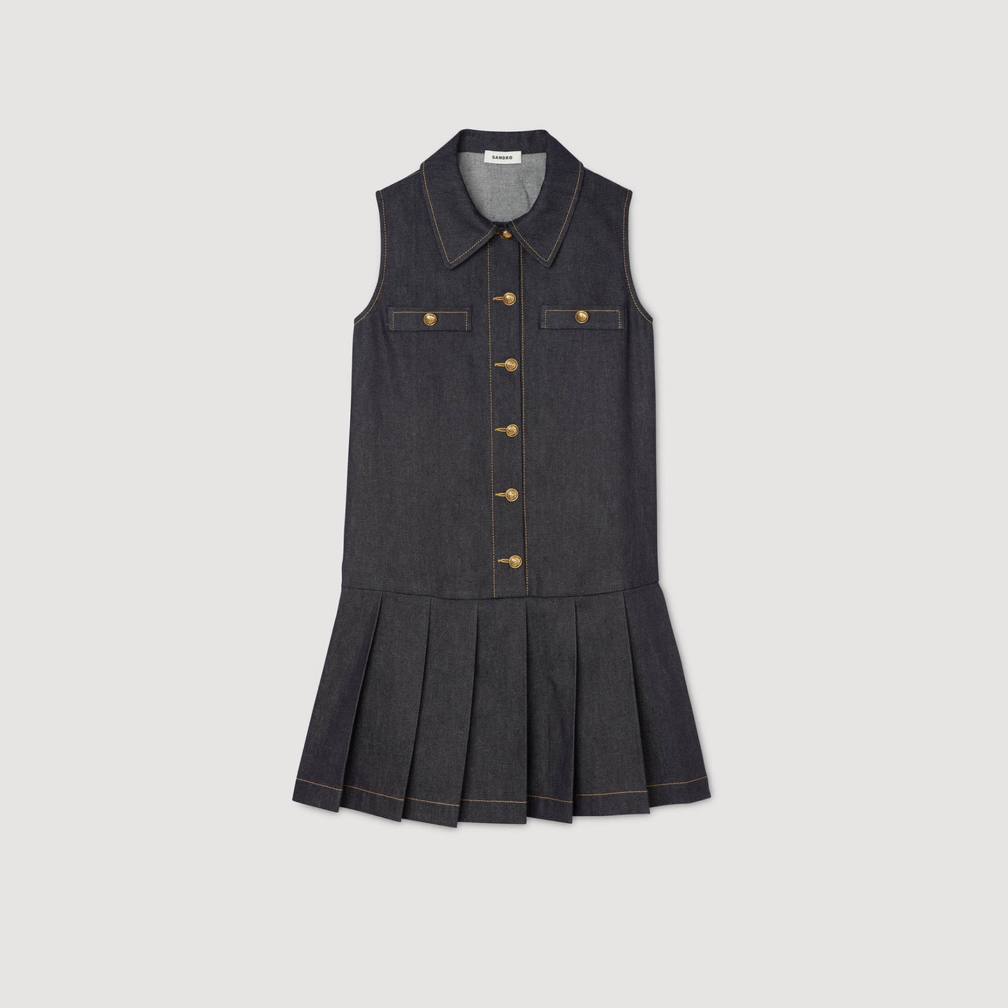 Vestido corto de denim