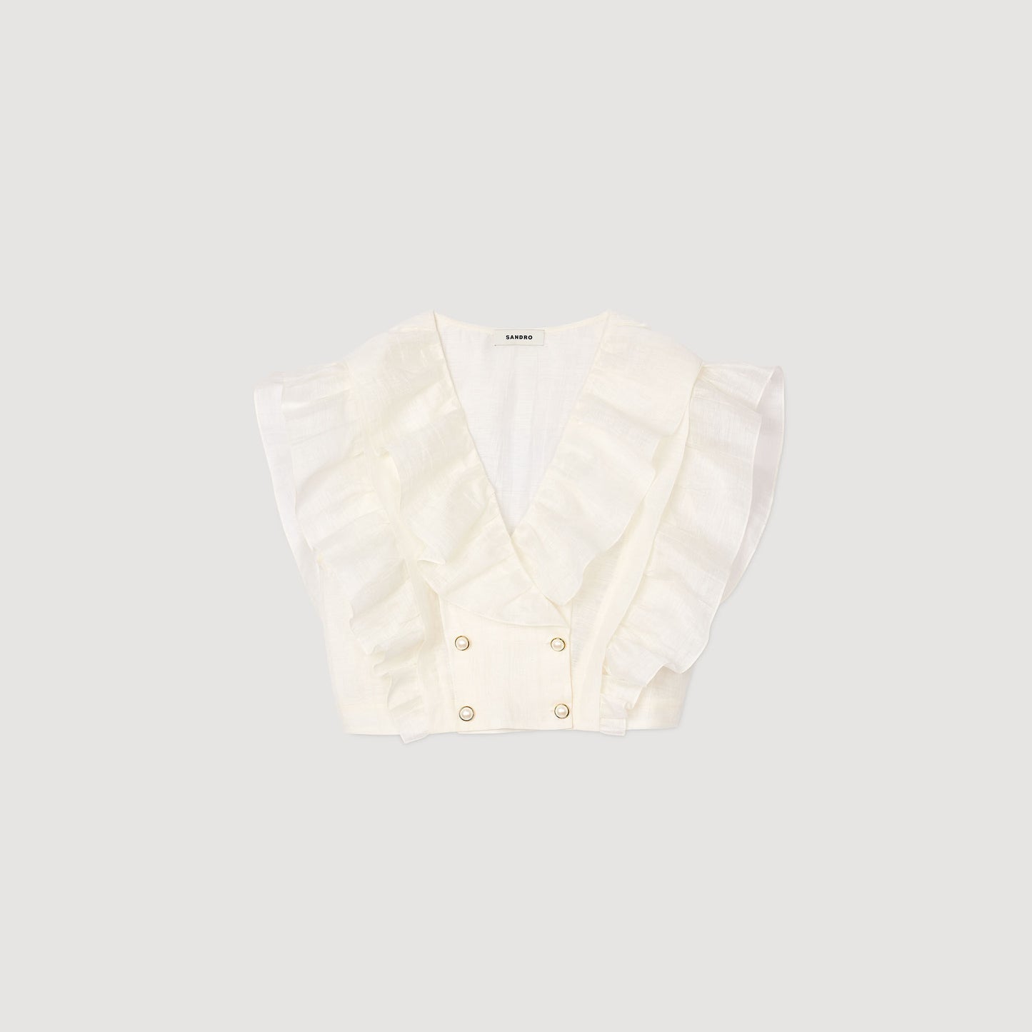 Top corto con volantes