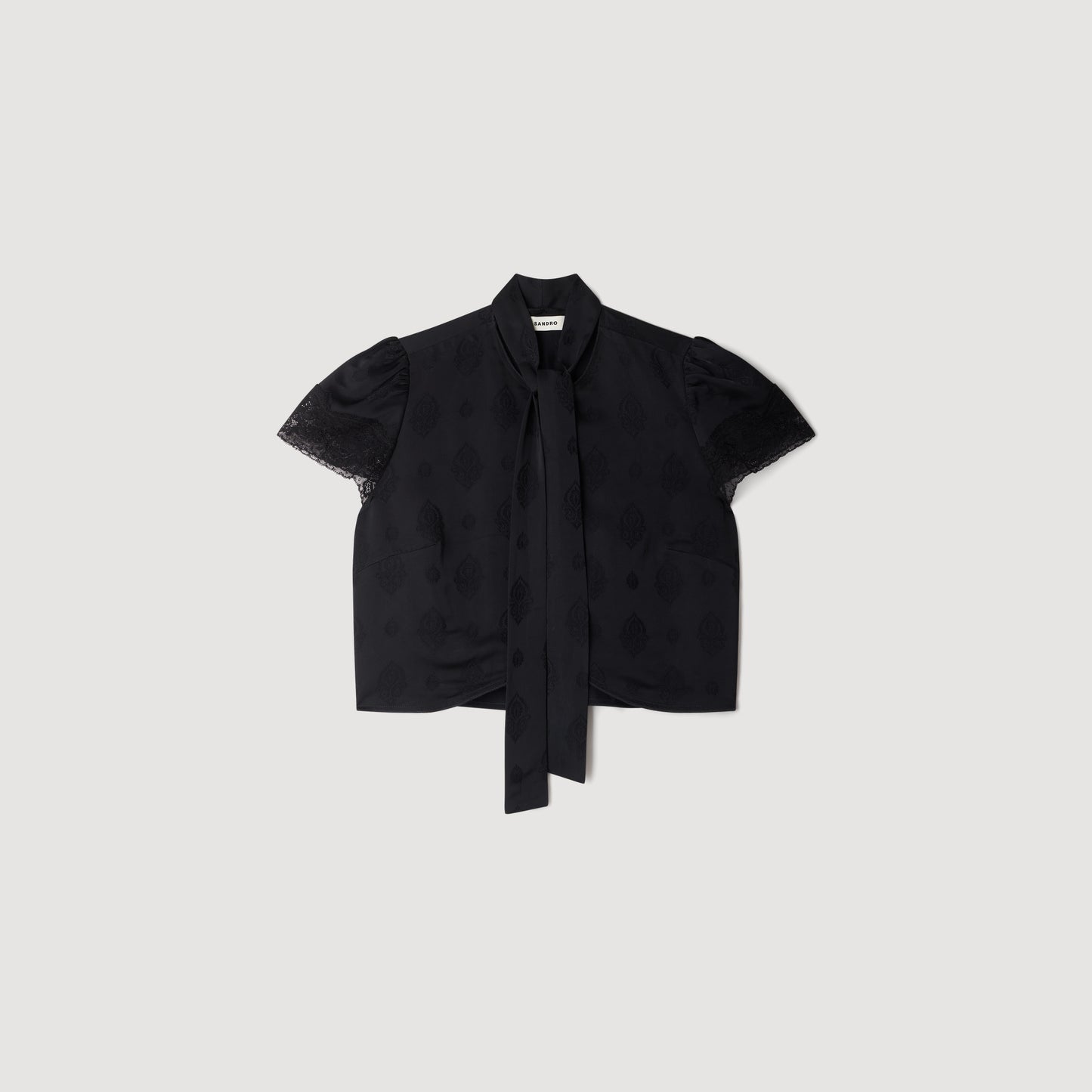 Top corto jacquard Paisley