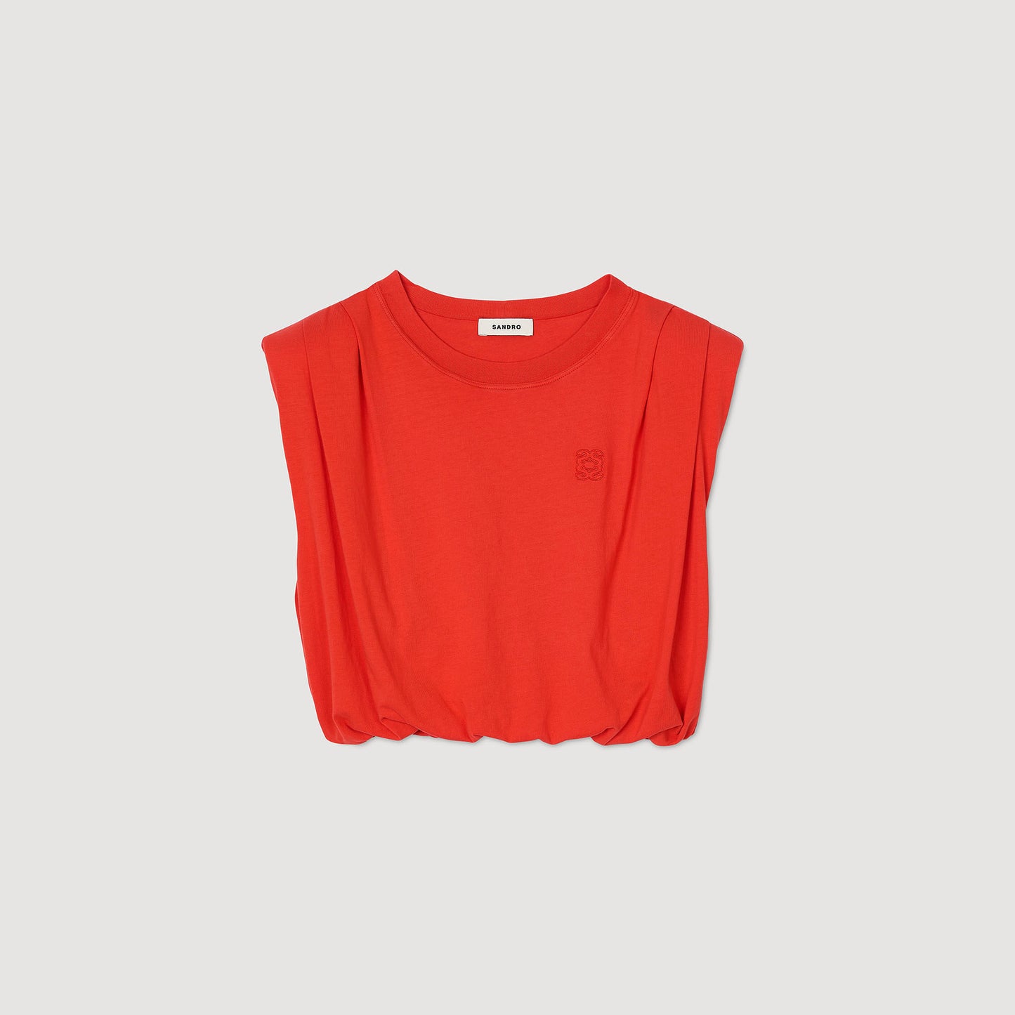 Camiseta corta drapeada