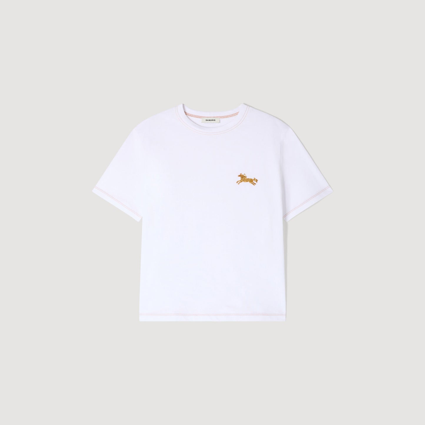 Camiseta con bordado de caballo