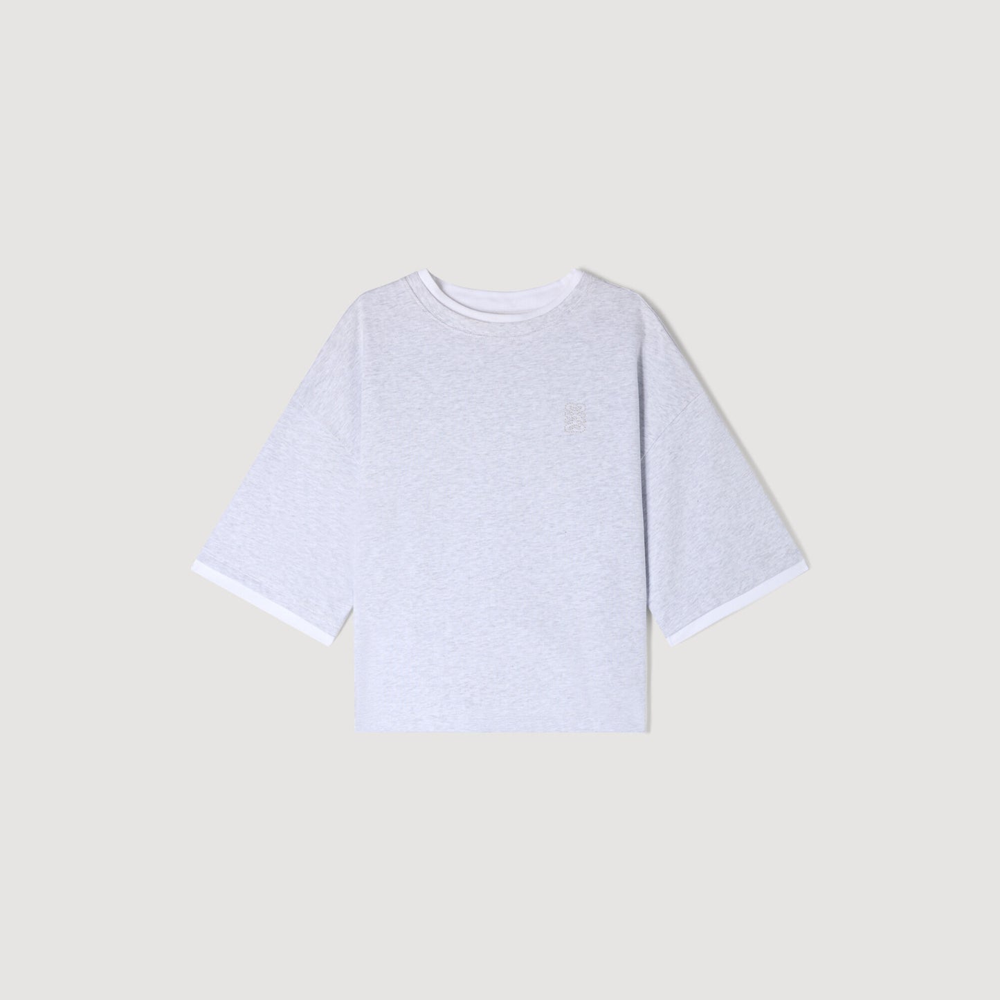 Camiseta algodón con logo bordado