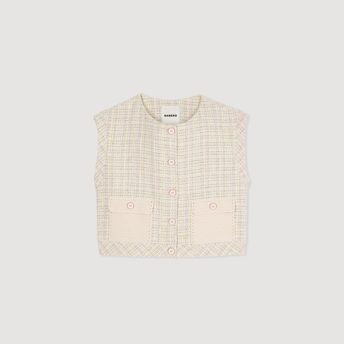 Chaleco de tweed de fantasía