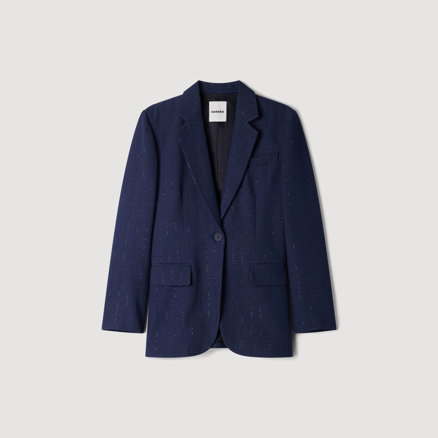 Chaqueta sastre rayas lentejuelas