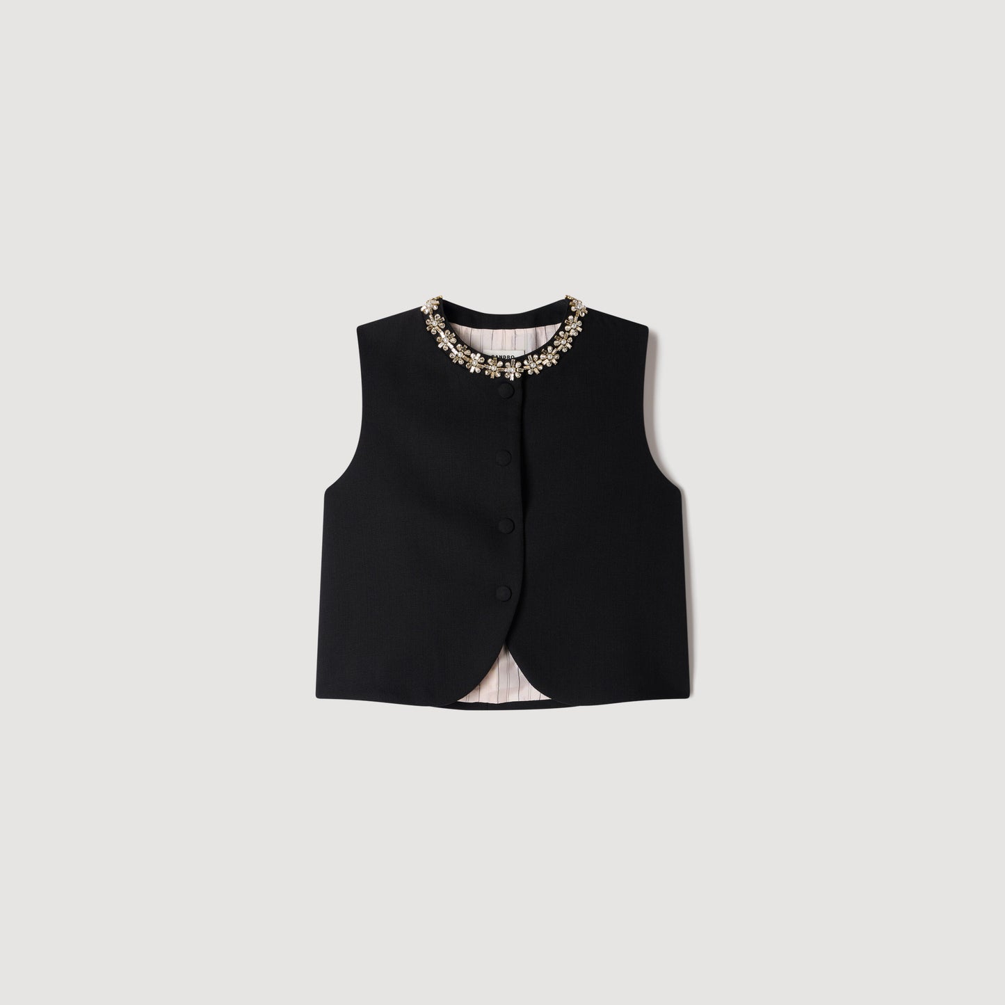 Chaqueta con cuello joya
