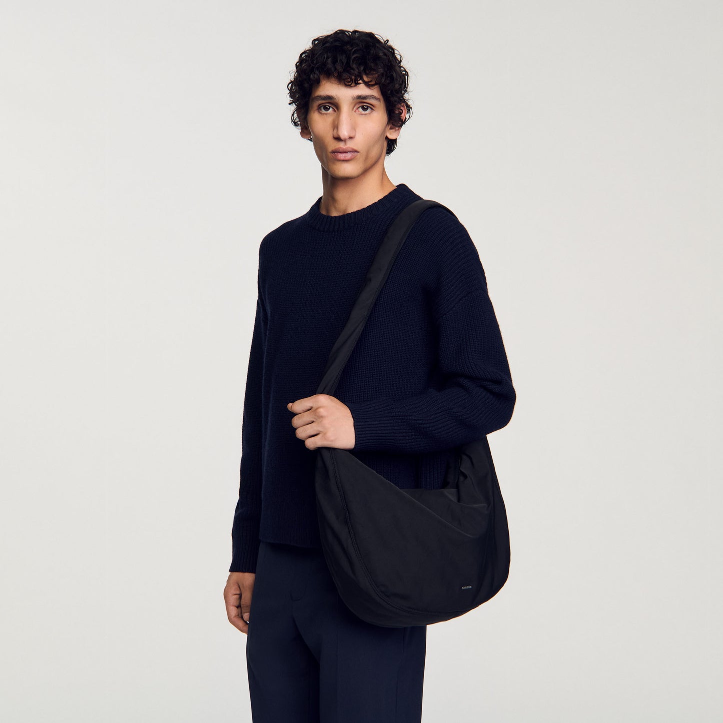 Bolso hobo grande de nailon
